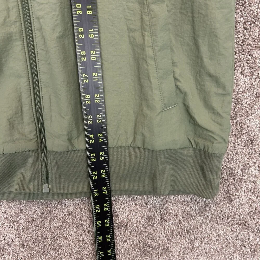 Xersion Men's Bomber Jacket Size M Green Full Zip Track Pockets Woven NWT $55